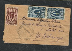 CAMEROUN 1942   10CX2+0C  CENSOR    COVER TO MBALMAYO     P0229H