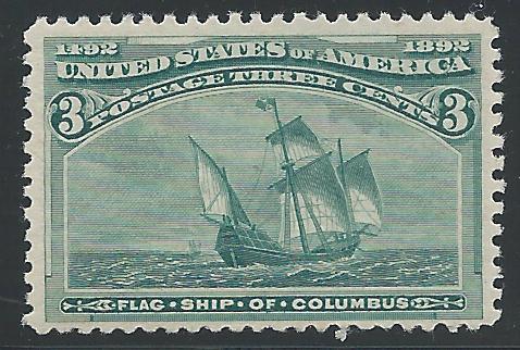 Scott 232, Original gum, 1893 Columbian Exposition Issue