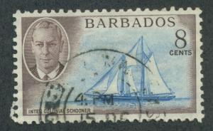 BARBADOS SC# 221 F-VF U 1950