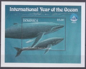 1998 Dominica 2601/B368 Sea fauna - Whales