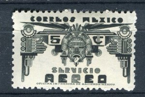 MEXICO; 1944 early National History Airmail issue Mint hinged 5c. value