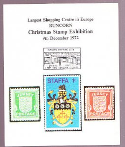 UK - Christmas Stamp Expo 1972 Runcorn Shopping Center SS