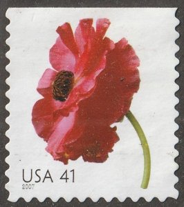 USA, Scott#4183, stamp, flower, 0.41 cents, used, hinged