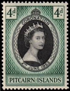 ✔️ PITCAIRN ISLANDS 1953 - CORONATION - SC.  19 MNH ** [5CW2]