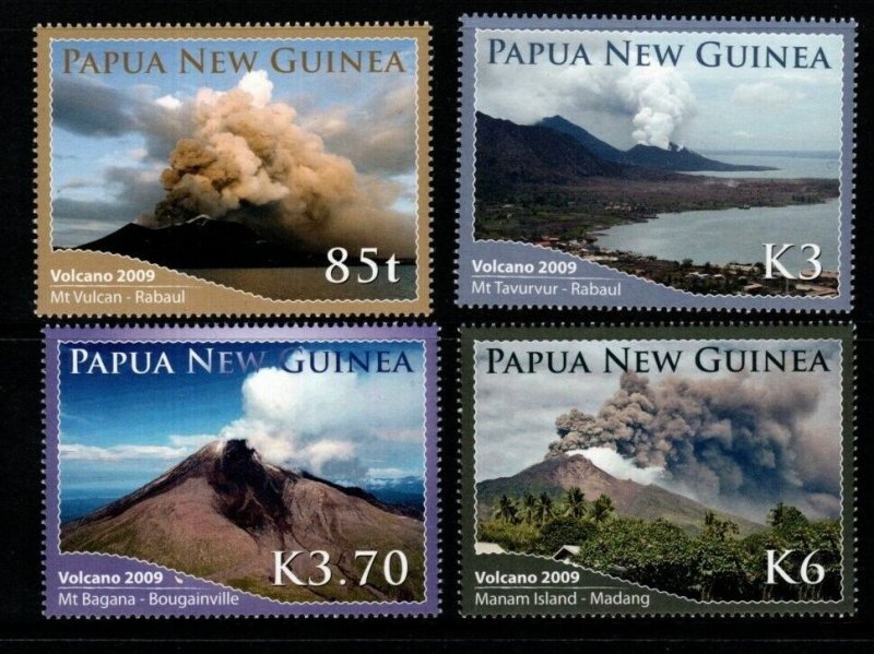 PAPUA NEW GUINEA SG1343/6 2009 VOLCANOES MNH