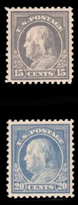 MOMEN: US STAMPS #514-515 MINT OG NH CHOICE VF+ LOT #78444