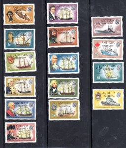 BARBUDA #266-283 1977 DEFINITIVES MINT VF NH O.G