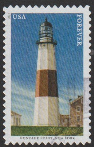 SC# 5621 - (55c) - Mid-Atlantic Lighthouses - Montauk Point, NY - USED Single