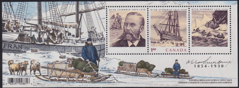 Canada - 2004 - Scott #2027 - MNH souvenir sheet - Explorer Otto Sverdrup Norway