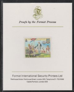 TUVALU 1979 CAPTAIN COOK imperf mounted on Format Int Proof Card