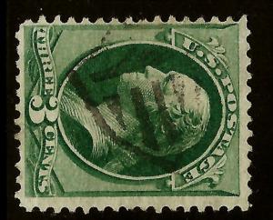 US 1800s Bell Brook, Ohio PO's Fancy Cancel:  Patriotic SHIELD ~ Cole #SH-125