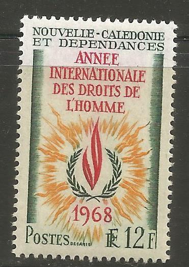 NEW CALEDONIA  369  MINT HINGED, HUMAN RIGHTS YEAR ISSUE