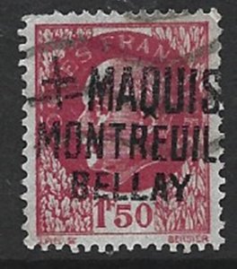 COLLECTION LOT 8547 FRANCE RESISTANCE OVERPRINT Mi#1