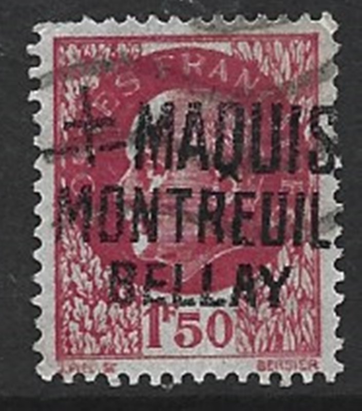 COLLECTION LOT 8547 FRANCE RESISTANCE OVERPRINT Mi#1