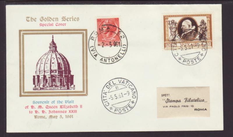 Vatican Queen Elizabeth II Visit 1961 Cover