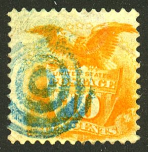 U.S. #116 USED BLUE CANCEL