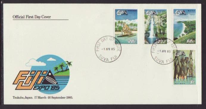 Fiji 527-530 Landscapes 1985 U/A FDC 