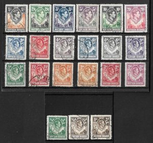 NORTHERN RHODESIA 1938 - 1952 SET SG 25/45 FINE USED Cat £170