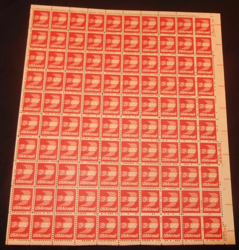 MALACK C79 13c Winged Envelope, F/VF OG NH, Full She..MORE.. sheetc79