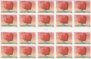 US: 2008 LOVE - ALL HEART; Convertible Booklet Sc 4270; 42 Cents Values