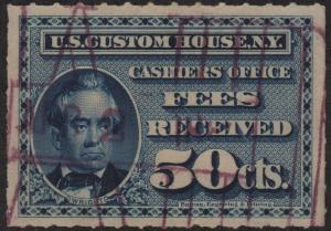 RL4 50¢ Customs Fee Stamp (1887) Used