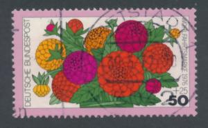 Germany 1976 Scott B535 use - 50pf + 25pf, Flowers, Dahlias