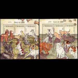 MICRONESIA 2000 - Scott# 408-9 Sheets-Dog NH