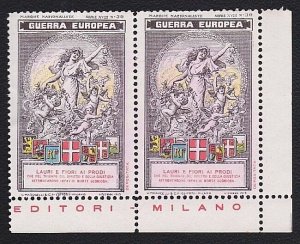 ITALY Early cinderella - mint no gum - pair................................A9404