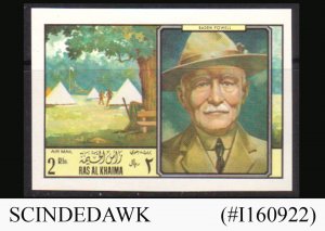 RAS AL KHAIMA - 1969 LORD BADEN POWELL / BOY SCOUTS - 1V - MINT NH IMPERF