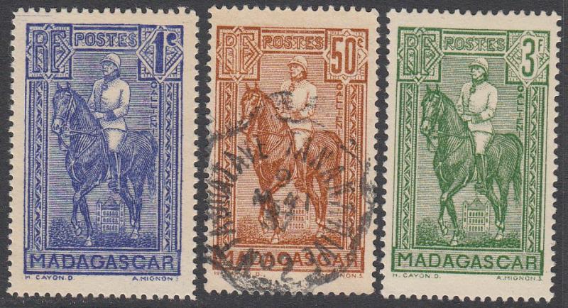 Madagascar 173//176 MH / Used short set CV $6.35