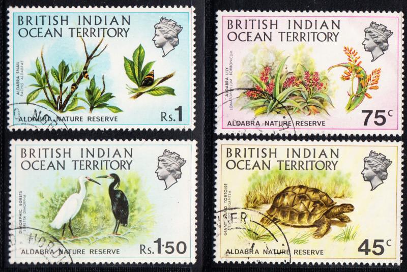 BRITISH INDIAN OCEAN  TERRITORY 39-42 used #39-42