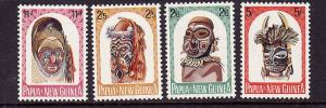 Papua New Guinea-Sc#178-81-unused NH set-1964-Carved Heads-