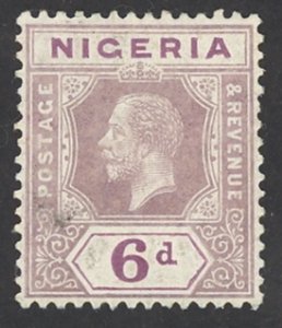 Nigeria Sc# 7 MH 1914-1927 6p King George V