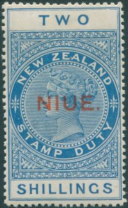 Niue 1918 2s deep blue Postal Fiscal SG33 unused