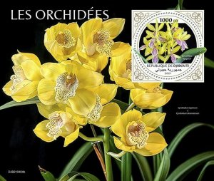 2021/09 - DJIBOUTI - ORCHIDS                     1V  complet set    MNH ** T