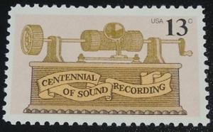 1977 13c Sound Recording Scott 1705 Mint NH