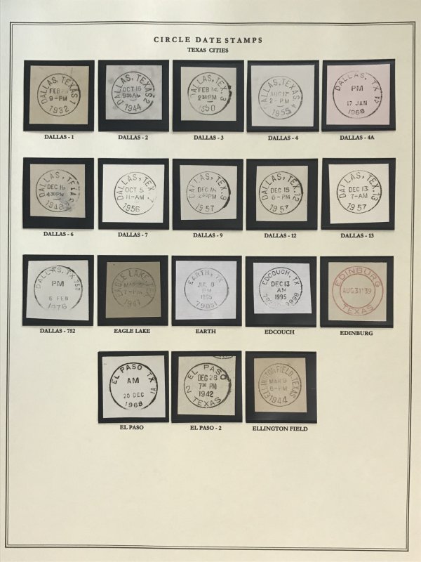 US Circular Date Stamp Collection (Odd/Boys/Girls/Double Town/Port/City/State)