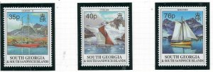 South Georgia 201-03 MNH 1995 Yachts (fe8299)