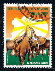 Ivory Coast #B34 Single Used