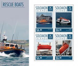 SOLOMON ISLANDS 2014 SHEET RESCUE BOATS SHIPS slm14718a