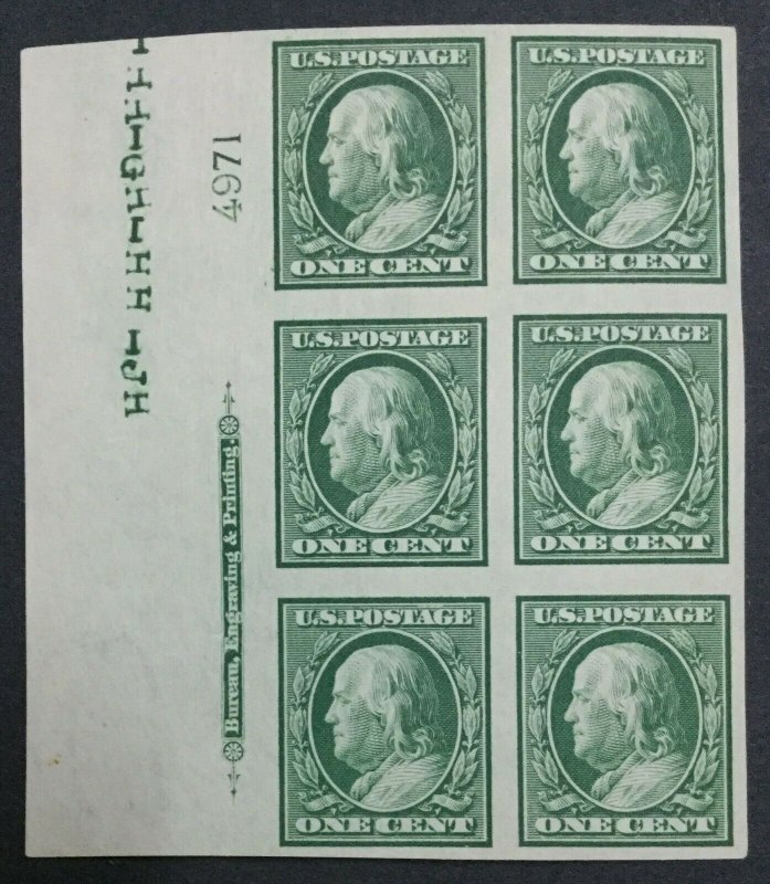 MOMEN: US STAMPS #343 PLATE BLOCK MINT OG NH XF LOT #34757