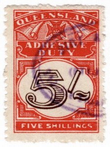 (I.B) Australia - Queensland Revenue : Adhesive Duty 5/-