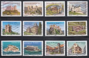 France 2012 Sc#4229-4240  Castles and stately homes of our regions (1) Used