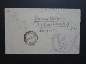 Trinidad 1941 Cover to New York - Z8713