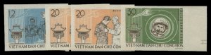 Vietnam - North #211-213, 1962 Visit By Titov, imperf. set of three, with add...