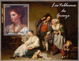 MALI SHEET IMPERF GREUZE ART PAINTINGS 