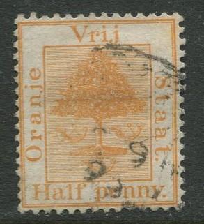 Orange River Colony -Scott 1- Orange Tree - 1868 - Used - 1/2p Stamp