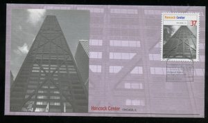 US 3910l Architecture Hancock Center UA Fleetwood cachet FDC