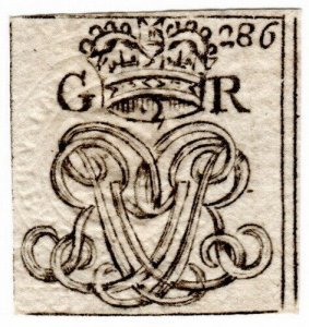 (I.B) George II Revenue : Impressed Duty Cypher Seal (286)