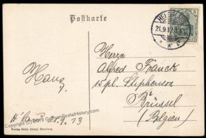 Germany Gruss Aus Helgoland Heligoland to Belgium 5pf Germania Stamp Cover 70957